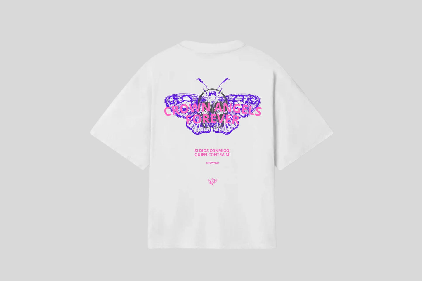 Oversized T-shirt Redemption White Tee (White/Purple/Red)