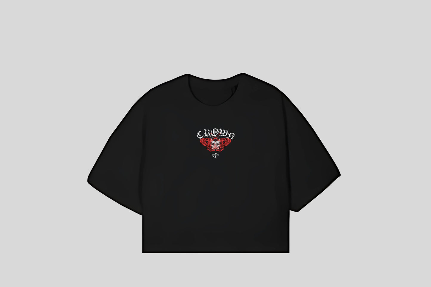 Crop Top Legacy Forever Tee (Black/Red)