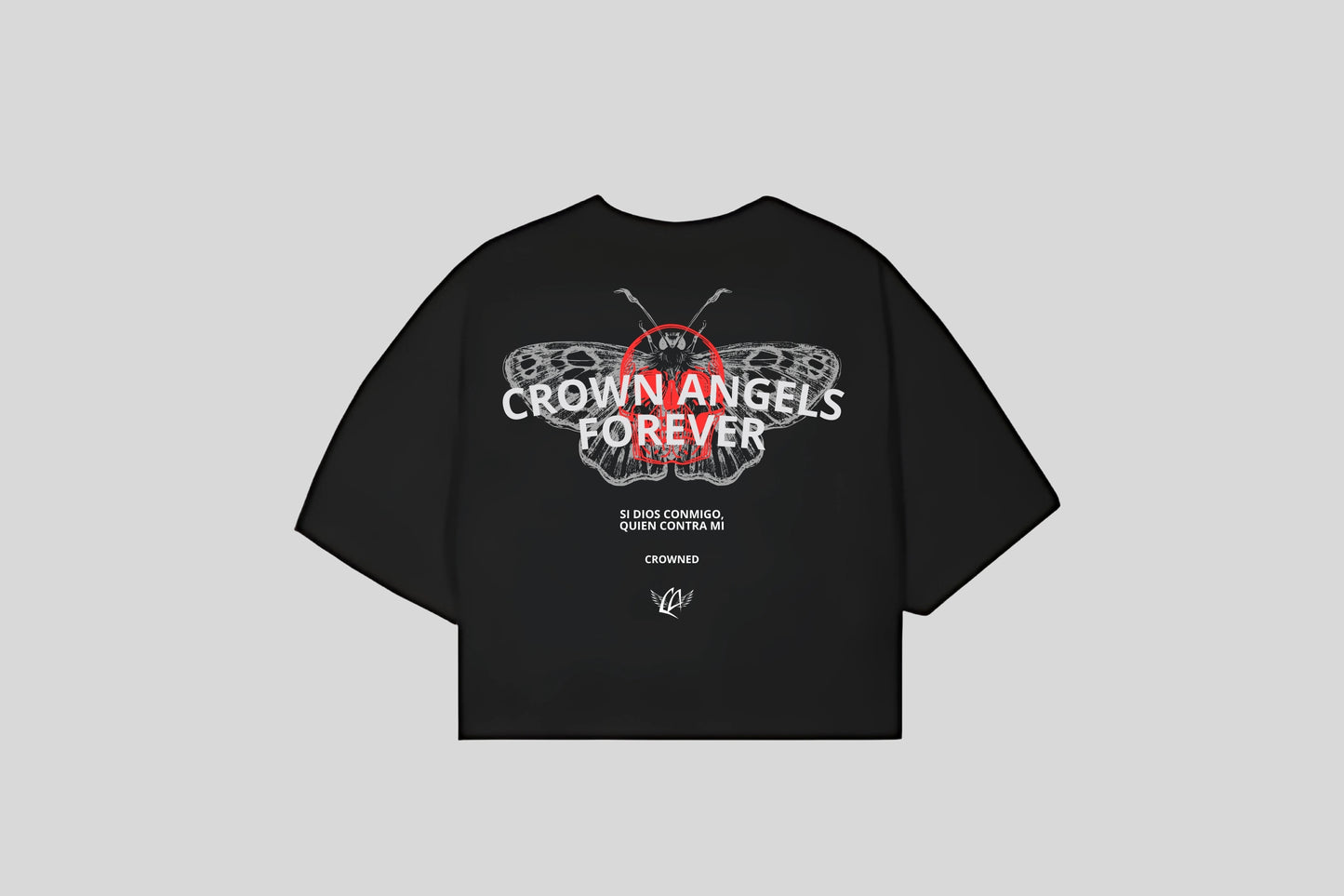 Crop Top Legacy Forever Tee (Black/Red)