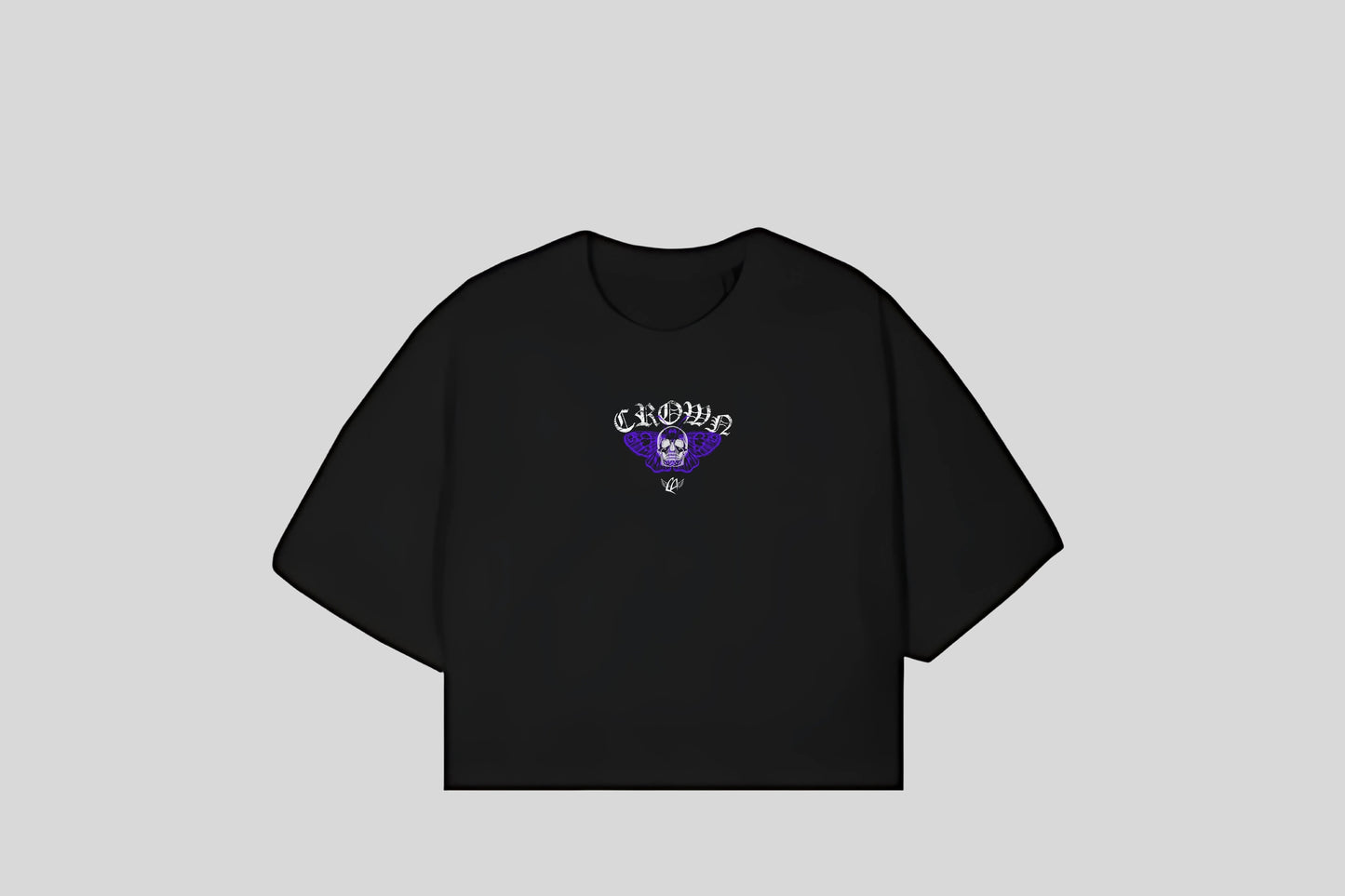 Crop Top Violet Ascension Tee (Black/Purple)