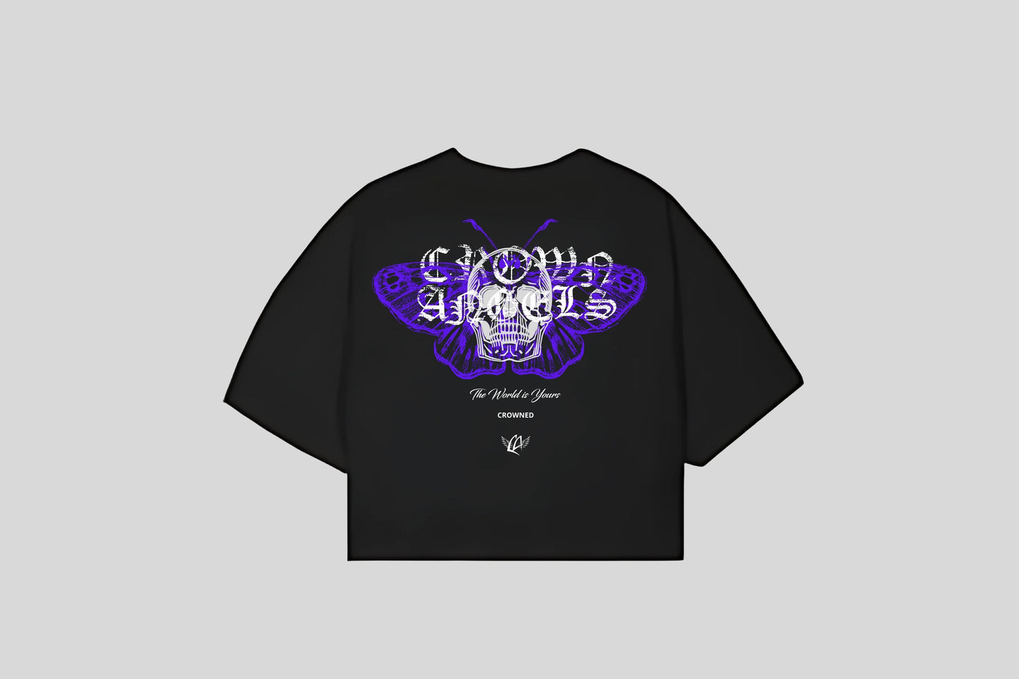 Crop Top Violet Ascension Tee (Black/Purple)