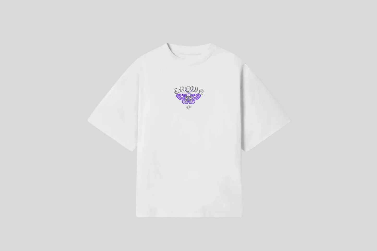 Oversized T-shirt Divine Wings Tee (White/Purple)