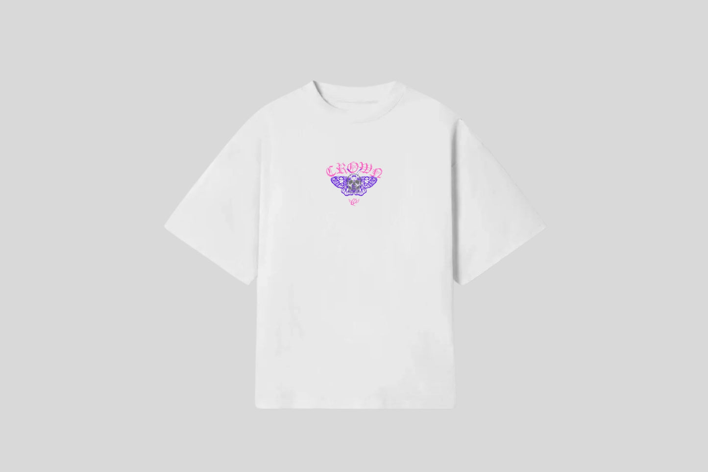 Oversized T-shirt Redemption White Tee (White/Purple/Red)